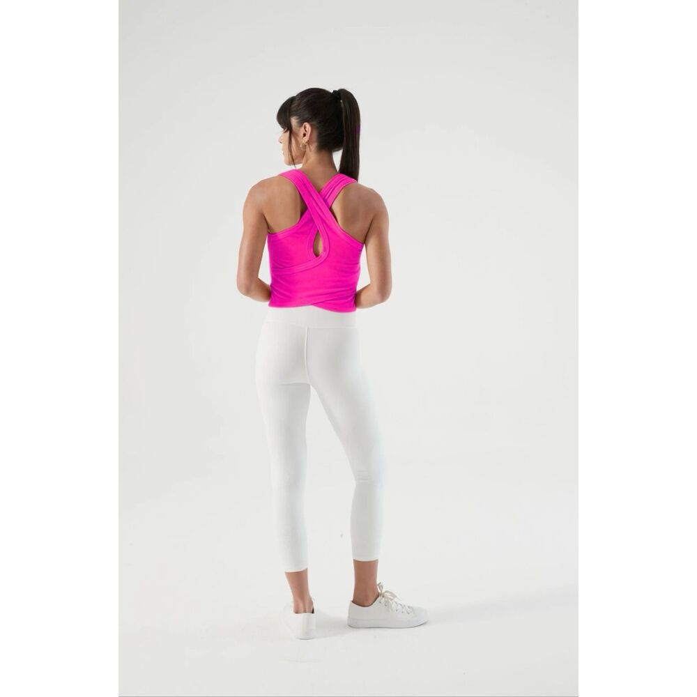 Nux Ultra Soft Acacia Criss Cross Tank Top Size Small New